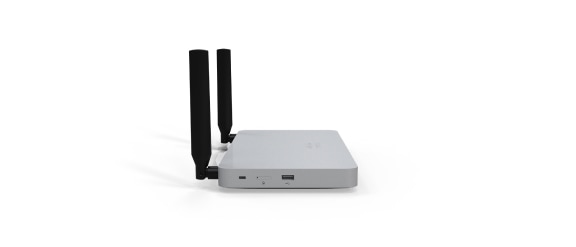Side view of Cisco Meraki MX68W SD-WAN including USB port